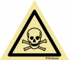 Señal de peligro con el pictograma de peligro de muerte