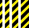 Bandas en vinilo autoadhesivo de rayas negras y amarillas