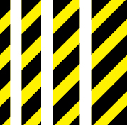 Bandas en vinilo autoadhesivo de rayas negras y amarillas