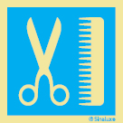 Señal informativa con el pictograma de barbero