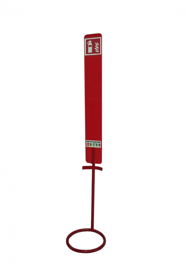 Posicionador P1 de extintor de polvo en color rojo