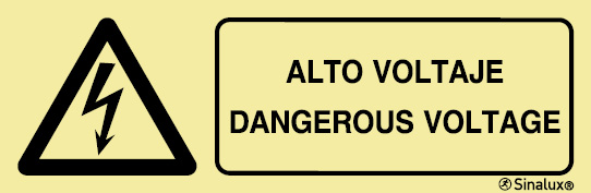 Señal en vinilo autoadhesivo de peligro con el pictograma y texto en dos lenguas de FRENO EJE RÁPIDO