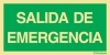 Señal de evacuación con el texto de SALIDA DE EMERGENCIA según exigencia de la norma UNE 23-034