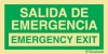 Señal de evacuación con el texto SALIDA DE EMERGENCIA/EMERGENCY EXIT