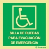 Señal de evacuación de sillas de ruedas para personas con discapacidad