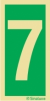 Señal de equipos de emergencia con el número 7