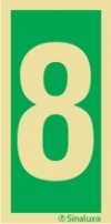 Señal de equipos de emergencia con el número 8