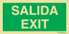 Señal de evacuación de grandes dimensiones con el texto SALIDA / EXIT