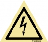 Señal de peligro con el pictograma de riesgo eléctrico
