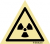 Señal de peligro con el pictograma de materias radiactivas