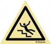Señal de peligro con el pictograma de peligro escalera