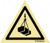 Señal de peligro con el pictograma de cargas suspendidas