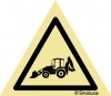 Señal de peligro con el pictograma de maquinaria pesada
