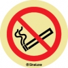 Pegatina autoadhesiva de prohibición con el pictograma de prohibido fumar