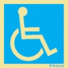 Señal informativa con el pictograma de silla de ruedas