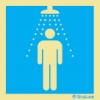 Señal informativa con el pictograma de zona de ducha masculino