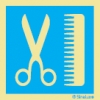 Señal informativa con el pictograma de barbero