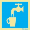 Señal informativa con el pictograma de agua potable