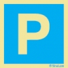 Señal informativa con el pictograma de parking