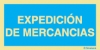Señal informativa con el texto EXPEDICIÓN DE MERCANCÍAS