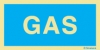 Señal informativa con el texto GAS