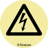 Señal en vinilo autoadhesivo de peligro con el pictograma de riesgo eléctrico