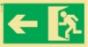 Señal de balizamiento a baja altura LLL de evacuación con el pictograma de sentido de evacuación y flecha horizontal para la izquierda