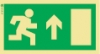 Señal de balizamiento a baja altura LLL de evacuación con el pictograma de sentido de evacuación y flecha vertical hacia arriba