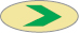 Disco fotoluminiscente con flecha verde para balizamiento del suelo