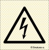 Banda reflectoluminiscente de peligro con el pictograma de riesgo eléctrico