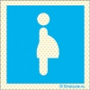 Señal reflectoluminiscente informativa con el pictograma de mujer embarazada