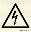 Señal reflectoluminiscente de peligro para minas con el pictograma de riesgo eléctrico