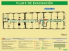 Plano de evacuación para plantas según exigencia de la norma UNE 23-032